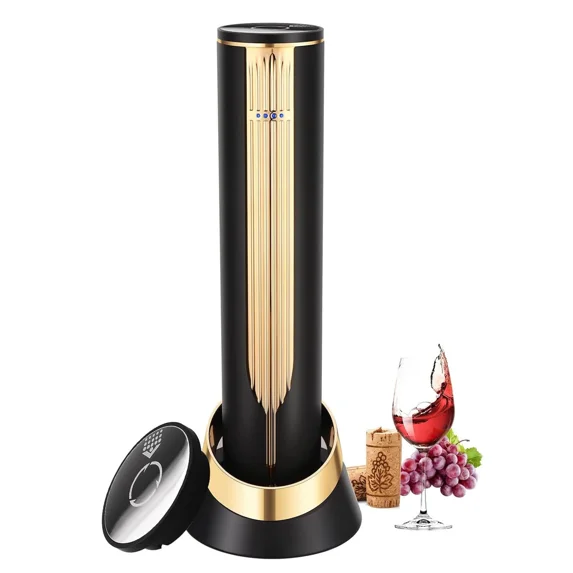 Premium Usb Rechargeable Electric Wine Bottle Opener W/ Foil Cutter Sleek Design
