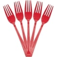 thumbnail image 1 of Premium Utensils Party Pack - Plastic Forks - Red - 48 Disposable Forks/Pack, 1 of 4