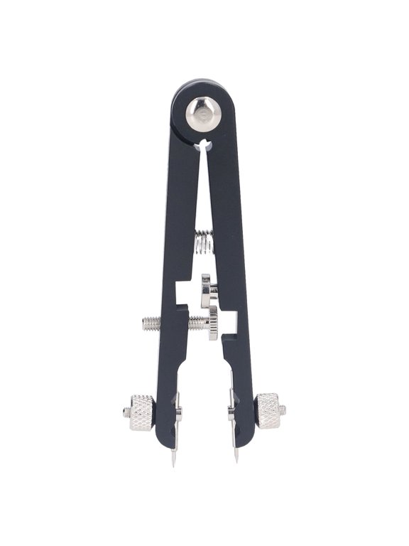 Premium V-Shaped Spring Bar Tweezers Watch Repair Plier Tool Kit, Small Portable 6825 Adjustable Remover with High Elastic Spring and 8 Pins for Strap Band Replacement, Silver (5.5 inches / 14 cm)