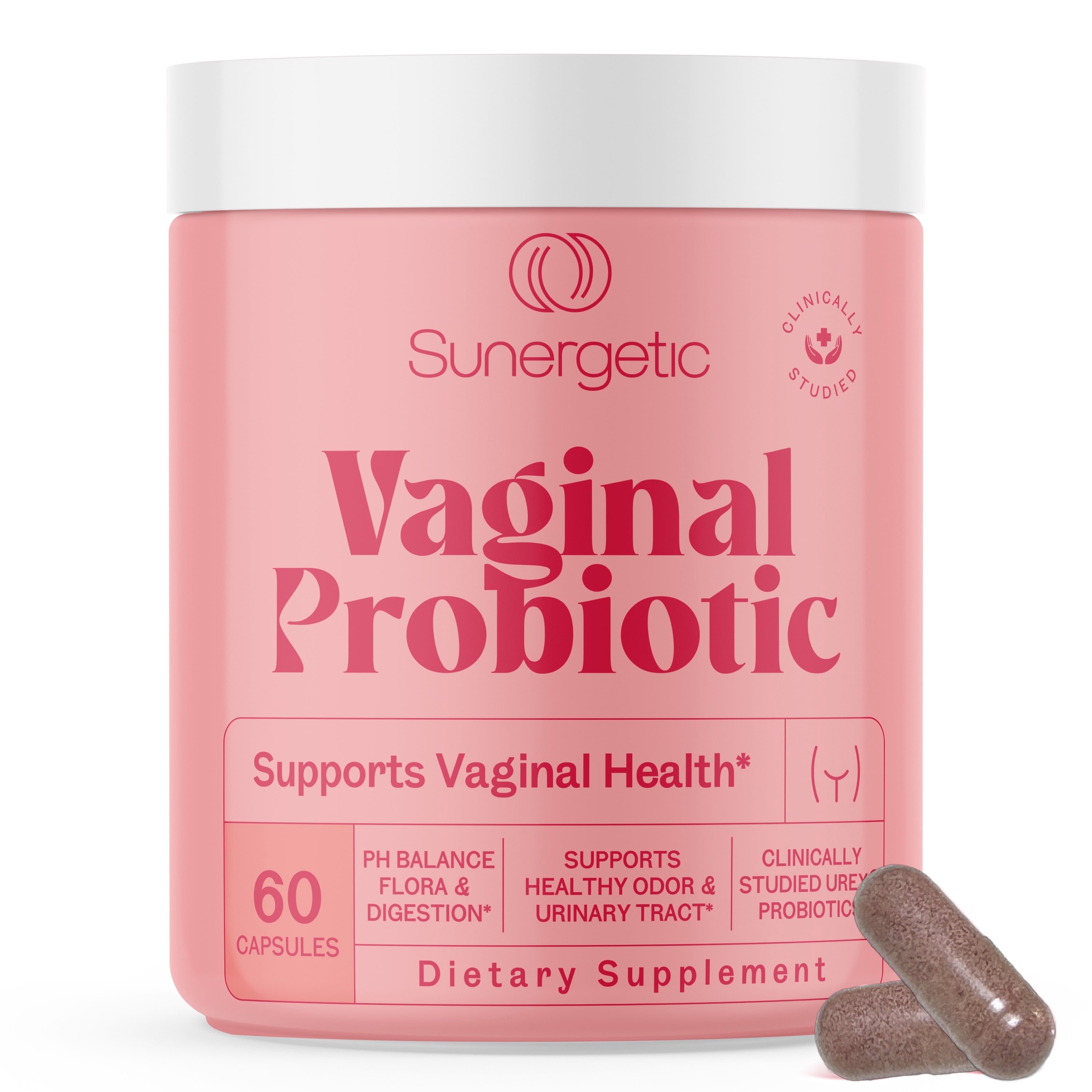 Premium Vaginal Probiotics for Women – Clinically Studied Lactobacillus Vaginal Probiotic with Prebiotic & Cranberry to Balance PH, Reduce Odor, Urinary Tract Support & Feminine Health – 60 Capsules