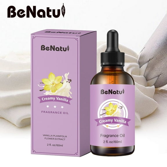 Benatu Vanilla Cream Fragrance Oil - Gourmand Scent Family - 2 fl oz for baking, crafts & diffusers