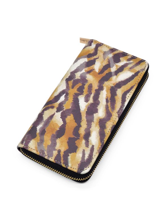 Premium Vegan Leather Animal Print Continental Zip Around Wallet - Diff Colors