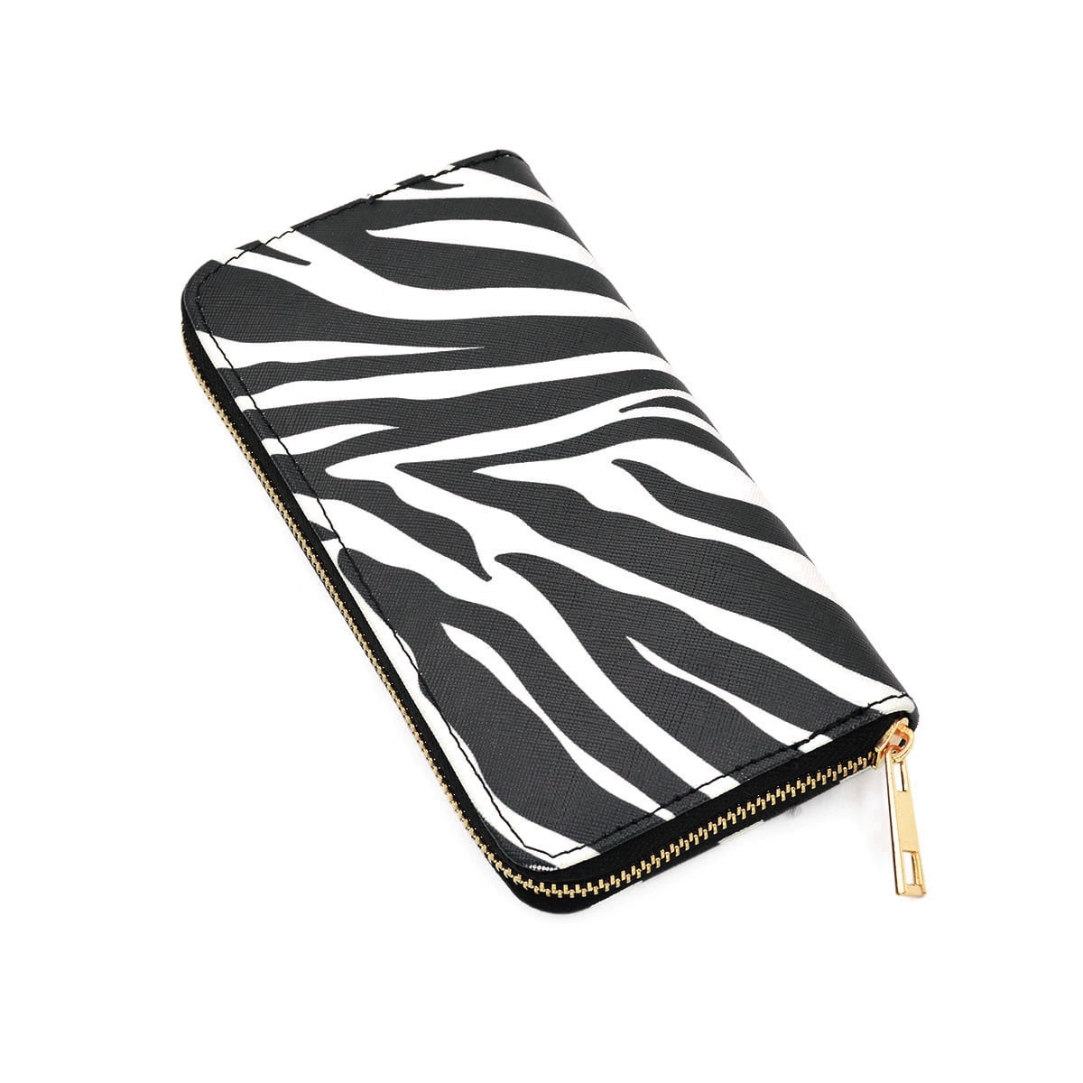 Premium Vegan Saffiano Leather Zip-Around Wallet - Continental Style, Multiple Colors - New With Tags