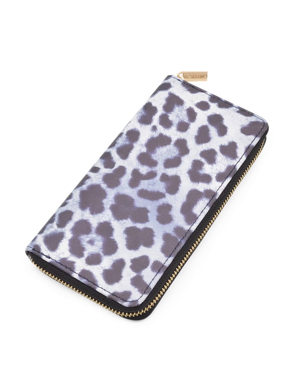 Premium Vegan Leather Animal Print Continental Zip Around Wallet - Diff Colors