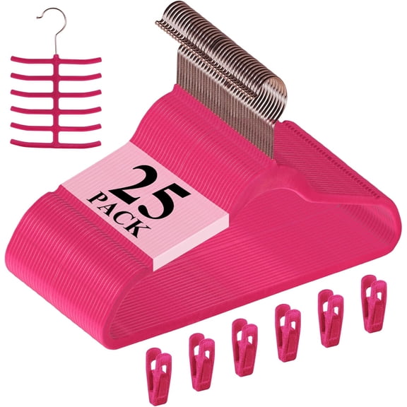 Premium Velvet Clothes Hangers Suit Heavy Duty (60 Pack)-Non Slip & Space-Saving with 8 Finger Clips & Tie Rack Excellent for Men and Women,Light Gray