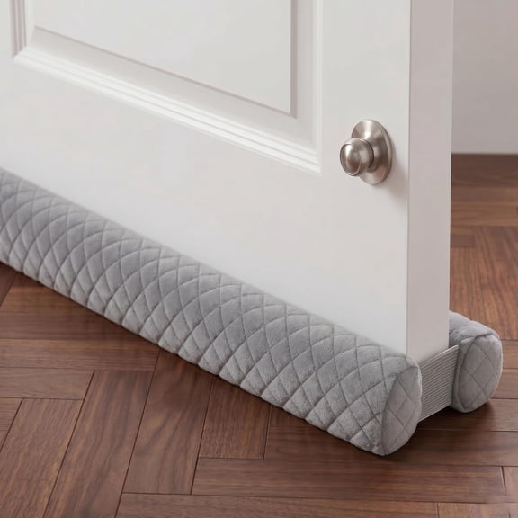 Ciieyuo Premium Velvet Under Door Draft Stopper, 30'' to 36'' Adjustable Gap Filler, Double-Sided Windproof Seal, Easy Install Block Noise, Cold Air, Light, Dust, and Drafts