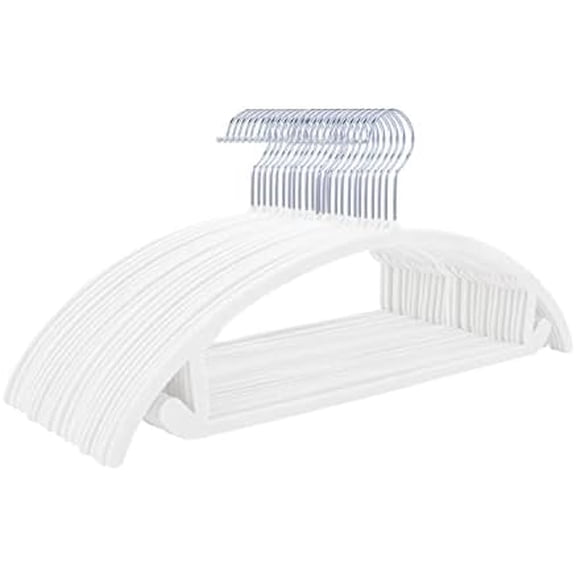 Premium Velvet Hangers 30 Pack Heavyduty- Non Slip No Shoulder Bump Suit Hanger - Chrome Hooks,Space Saving Clothes Rounded Shape for Coat,Sweater,Jackets,Pants