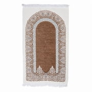 Premium Velvet Islamic Prayer Rug   Classic Mihrab Design | Soft, Elegant & Travel-Friendly