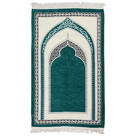 Premium Velvet Prayer Rug Elegant Islamic Design with Multiple Color Options