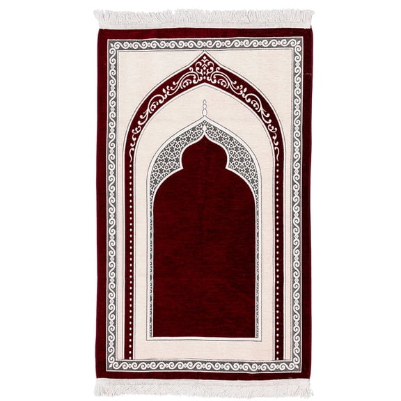 Premium Velvet Prayer Rug Elegant Islamic Design with Multiple Color Options