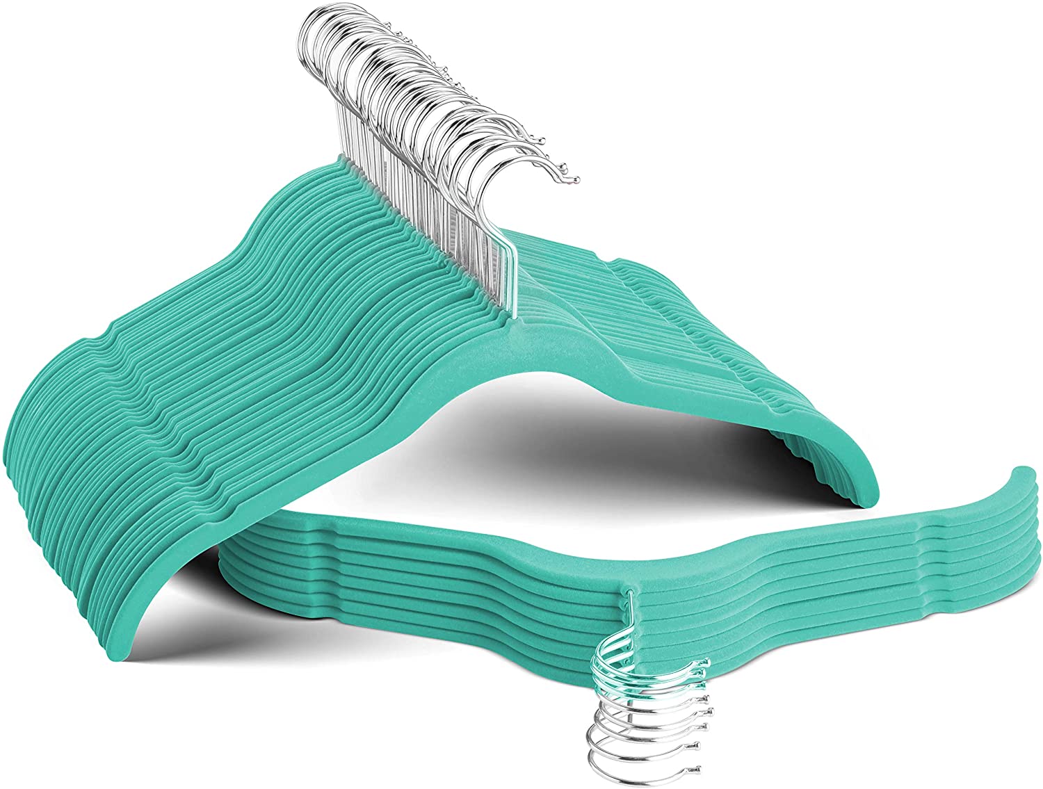 Premium Velvet Shirt Hangers (50 Pack) Non Slip Clothes Hangers, Ultra