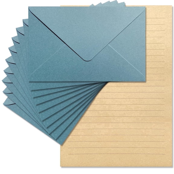 Premium Velvet-Touch Stationery Set with Unique Design Colors - Best Paper and Elegant 4x6 Envelopes (24 Writing Sheets + 12 Envelopes) for Love Letters and Party Invitations