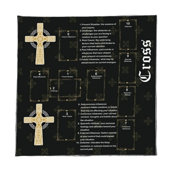 Premium Velvets Meditations Mats Features Esoterica Pattern Tarots Ritual Cloth