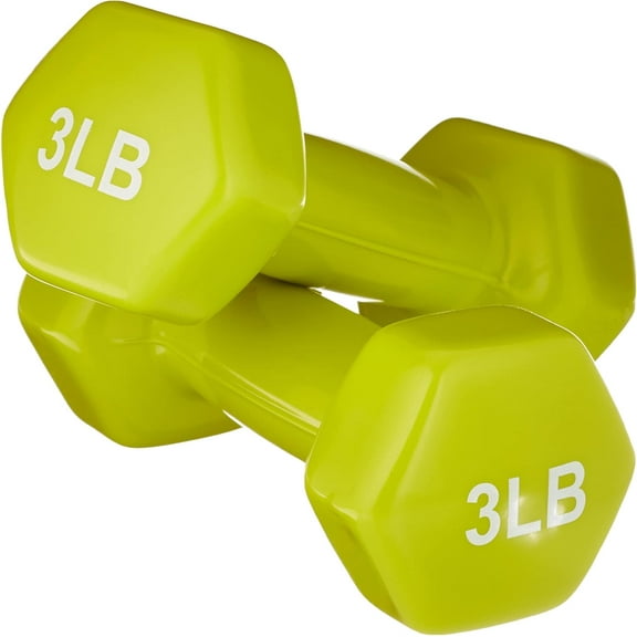 Premium Vinyl Coated Dumbbell Hand Weights, Comfort Grip Handle, Ideal for Home Gym, Yoga, Pilates and Daily Strength Training