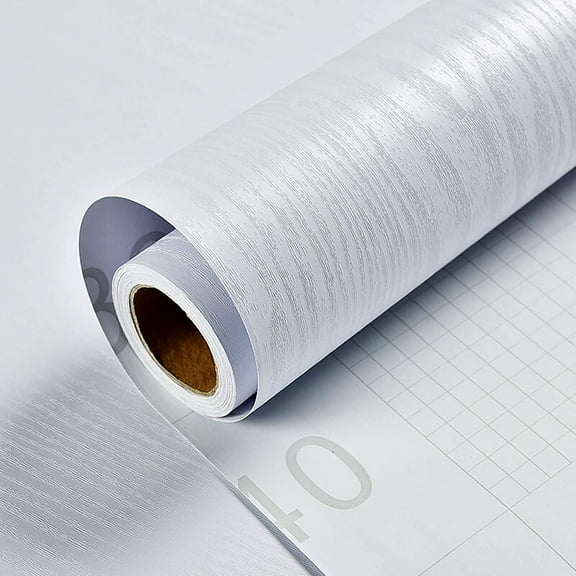 Premium Vinyl Wood Effect Thickened White Wood Grain Sticker, 40cm Width, 3m Length