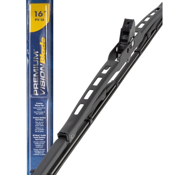 Premium Vision Wiper Blade PV-16 | Fits various models of Toyota, Nissan, Honda, Dodge, Hyundai, Kia, Jeep, Chrysler, Chevrolet, Ford, Mazda, Acura, Subaru, Mitsubishi, GMC, Scion, Lexus, Cadillac