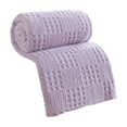 thumbnail image 1 of Premium Waffles Jacquards Blanket with Double Sided Edging, Lightweight and Versatile Multifunctional Throw for Bed or Sofa, Cozy Travel and Home Decor, 1 of 5