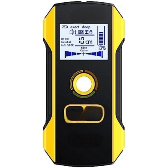 Premium Wall Scanner Stud Finder, Electronic Wall Stud Detector for Wood, Metal Studs, AC Wires, Joists, Pipes, Wire and Water Pipe Stud Finder, Visible Positioning Hole for Accurate Center Detection