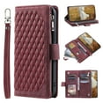 thumbnail image 1 of Premium Wallet Case for Motorola Moto G Play 4G 2024, Card Holder Lanyard & Crossbody Strap Zipper Pocket Kickstand Heavy Duty Protection Case Cover for Motorola Moto G Play 4G 2024, Winered, 1 of 8