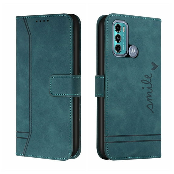 Premium Wallet Case for Motorola Moto G Pure 2022/Moto G Power 2022, Card Slots Holder Magnetic Clasp Flip Cover with Kickstand Soft Silicone PU Leather Shockproof Anti-Fingerprints Case,Green