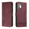 thumbnail image 1 of Premium Wallet Case for Samsung Galaxy A13 5G, Credit Card Slots Holder Magnetic Clasp Flip Cover with Kickstand Soft Silicone Luxury PU Leather Shockproof Anti-Fingerprints Case,Winered, 1 of 8