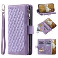thumbnail image 1 of Premium Wallet Case for Samsung Galaxy A16 5G/4G, Card Holder Lanyard & Crossbody Strap Zipper Pocket Kickstand Heavy Duty Protection Case Cover for Samsung Galaxy A16 5G/4G, Purple, 1 of 8