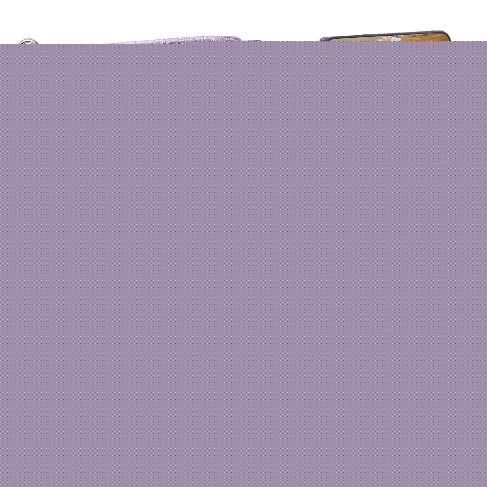 thumbnail image 1 of Premium Wallet Case for Samsung Galaxy S25, Card Holder Lanyard & Crossbody Strap Zipper Pocket Kickstand Heavy Duty Protection Case Cover for Samsung Galaxy S25, Purple, 1 of 8