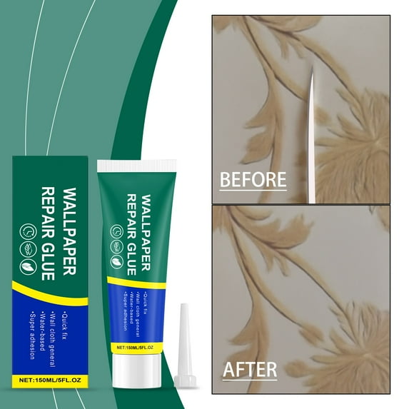 Premium Wallpaper Repair Glue 150ml Quick Fix Adhesive for Seamless Wall Restoration, Easy Application