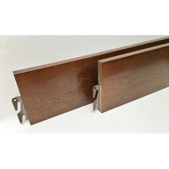Wood Bed Rails - Hook-On Replacement Rails (Pair) - Walnut, 86" - Fits Twin, Full, Queen, King, & Cal. King Bed Frame Sizes