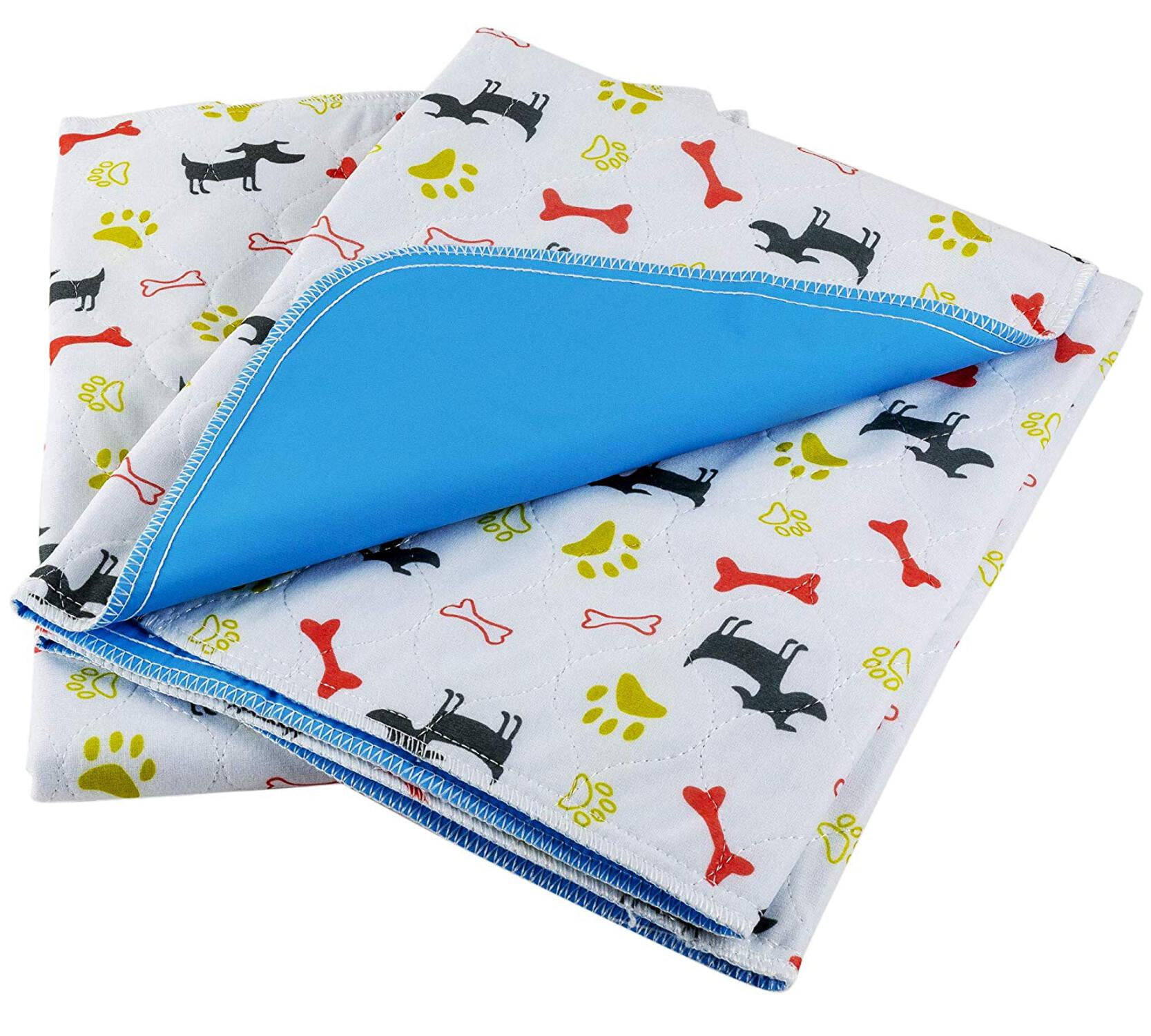 Large Washable Reusable Dog Pee Pads with Fun Patterns
