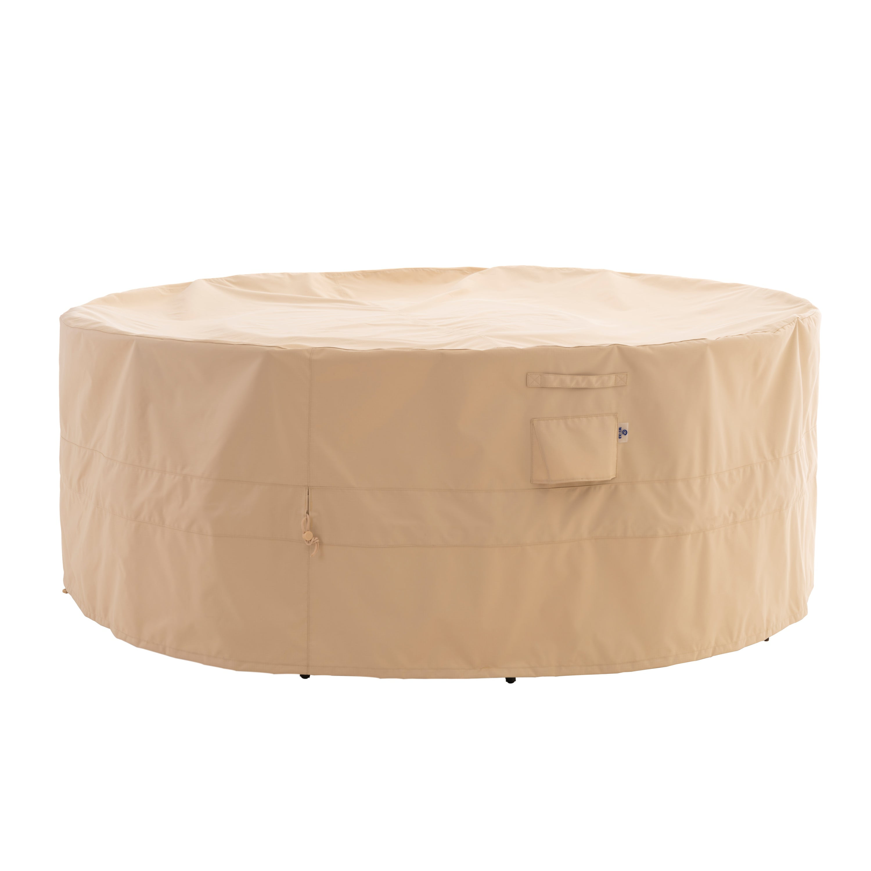 Beige Waterproof Rectangular Outdoor Furniture Cover with Drawstring