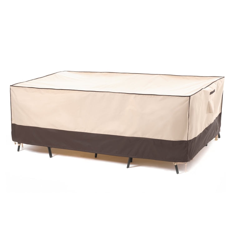 Premium Waterproof Beige and Brown Outdoor Patio Table Cover