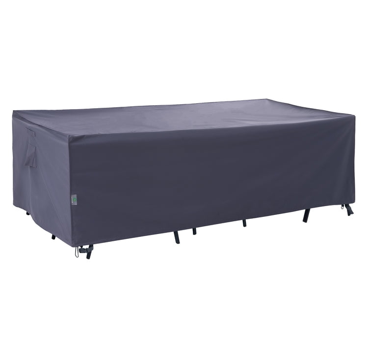 Premium Waterproof Dark Gray Outdoor Patio Table Cover, 180" Wide