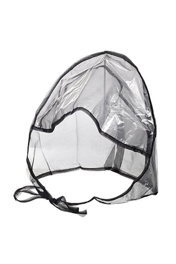 Premium Waterproof Rain Hat with Full Cut Visor & Netting, Bonnet for Men or Women, Black