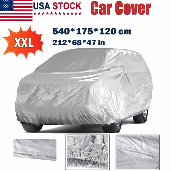 Premium Waterproof SUV Car Cover - Full Size UV Protection All Weather Shield with Storage Bag (212x68x47 inches)