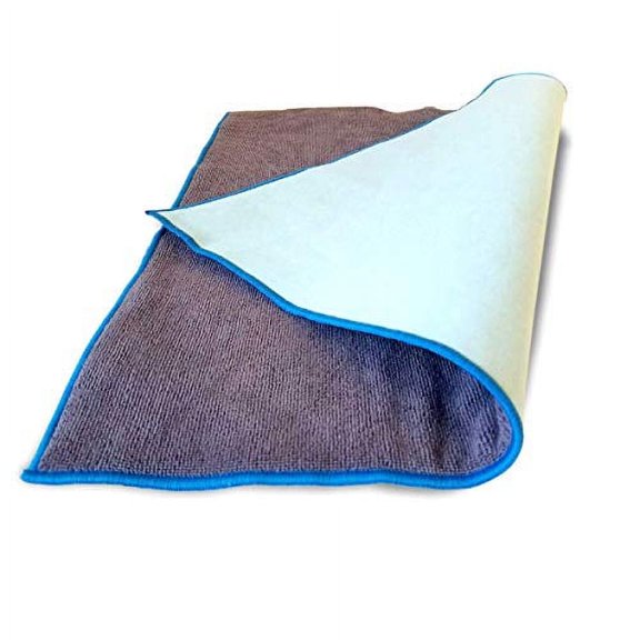 Premium Waterproof Seat Pad for Incontinence - Slip- Resistant, Ultra Absorbent Soft Microfiber 22 x 22 Inches - 5 Layer Design - for Adults, Kids and Pets, Gray/Blue