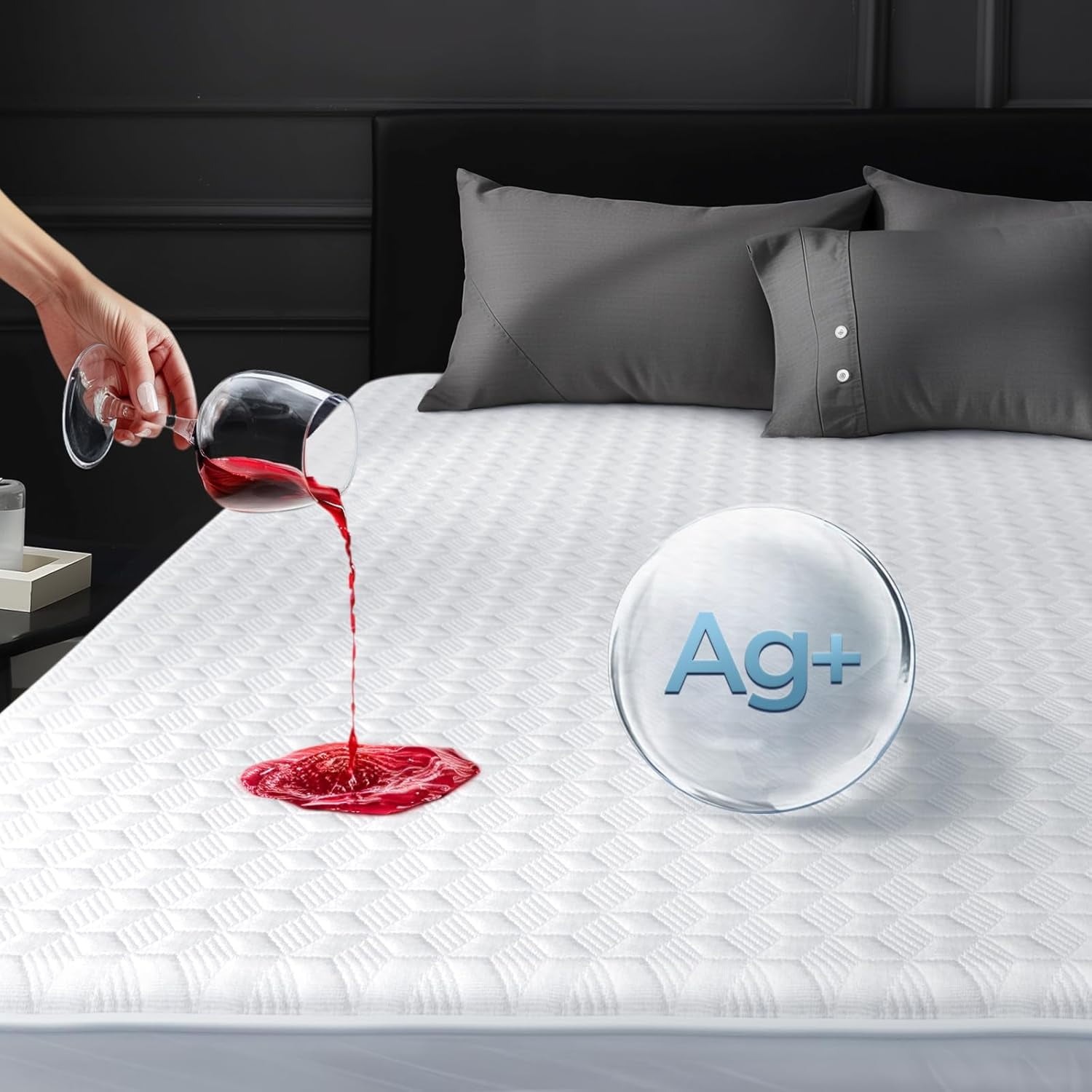 Premium Waterproof Twin XL Mattress Protector Made from SilverInfused