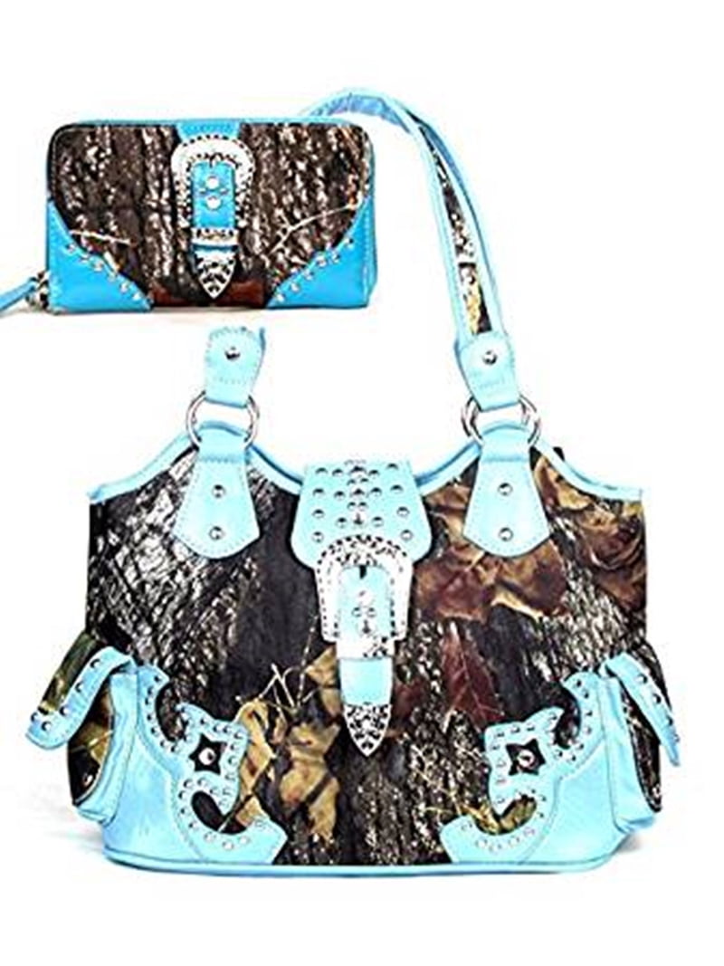 Premium Western Rhinestone Camouflage Large Purse Belt  display picture 1