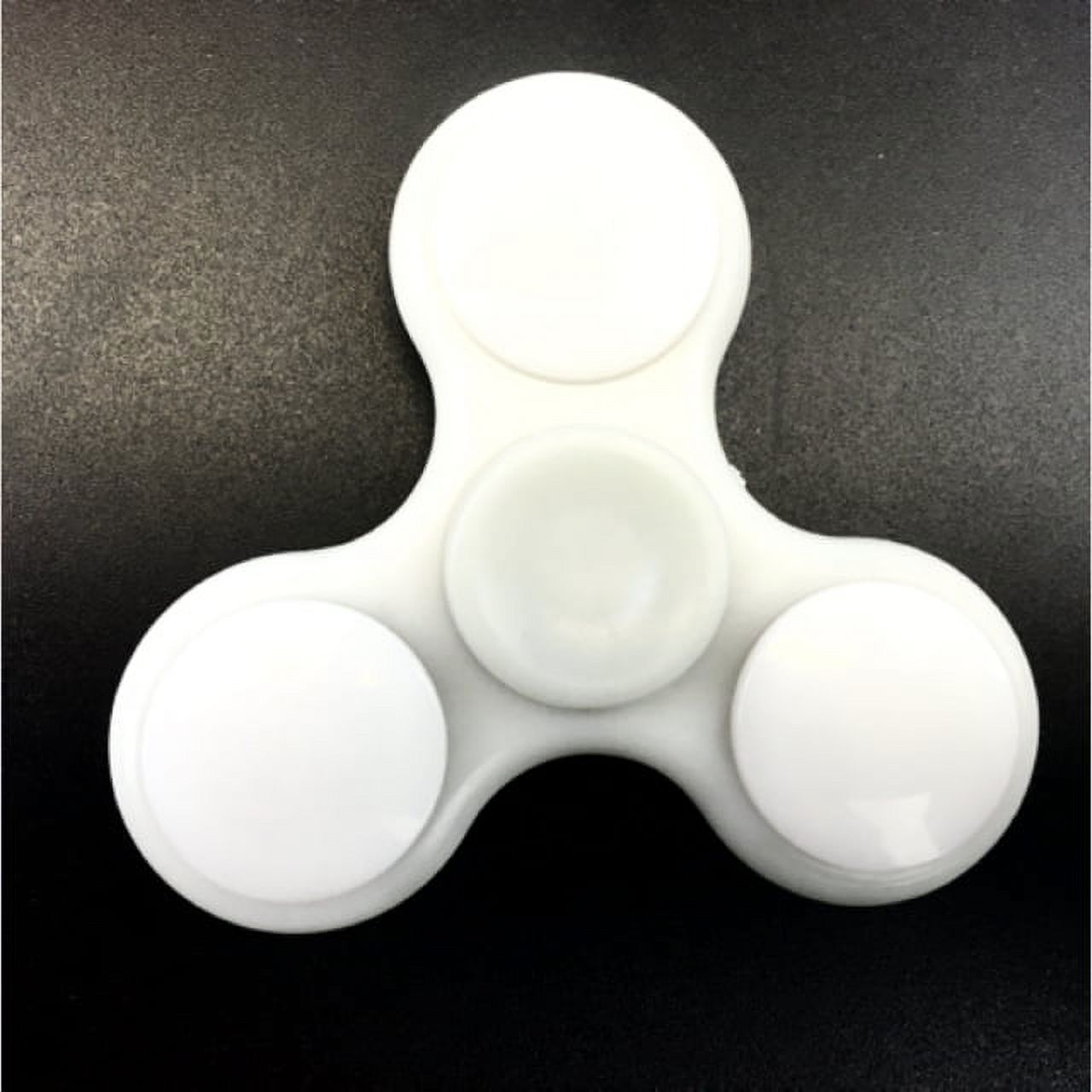 Premium White EDC LED Light Fidget Toy Tri Hand Spinner Gyro Adult