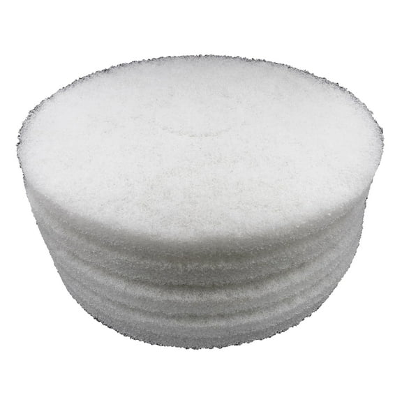 Premium White Polishing Pads - 13-Inch, Pack of 5, High-Speed Floor Polishing Pads, Compatible with 26 Inch Floor Scrubber Machines