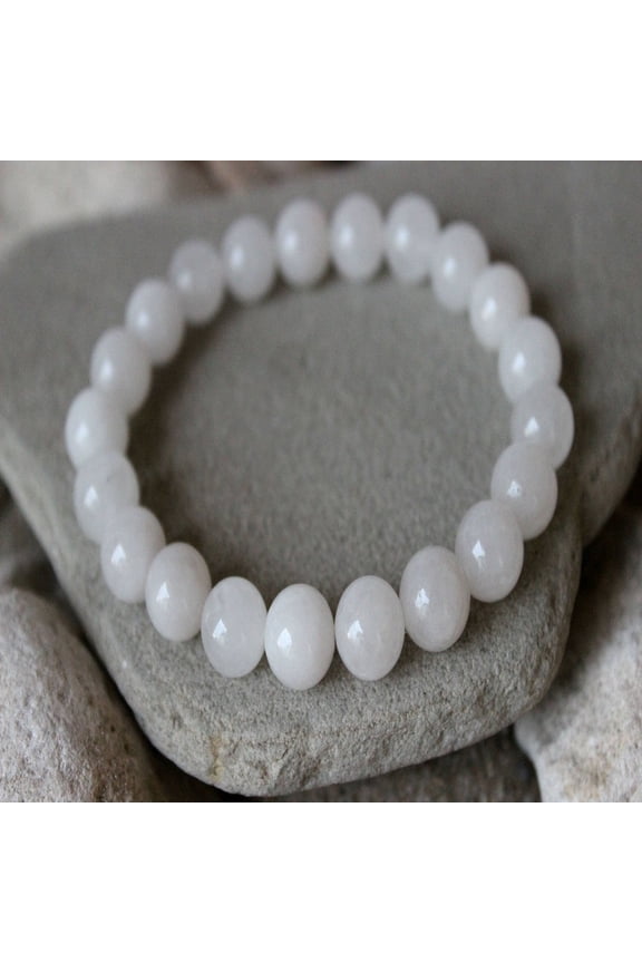 Premium White Quartz Bracelet, White Quartz Bracelet 8 mm Beads, White Quartz, Bracelets, Metaphysical Crystals, Gifts, Crystals, Gemstones