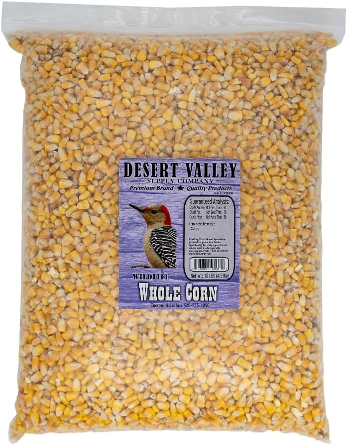 Premium Whole Corn - Wild Bird - Wildlife Food, Deer, Squirrels & More (10-Pounds)