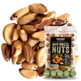 thumbnail image 1 of Premium Wild Harvested Raw Brazil Nuts, (8oz) - High Selenium, Batch Tested Peanut & Gluten Free, Non-GMO, Kosher, Resealable Bag, 1 of 8
