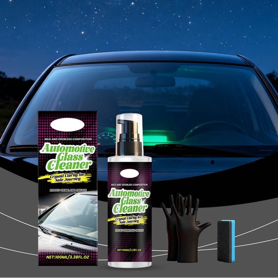Premium Windshield Cleaner And Care Spray, Effectively Removes Grease, Bugs, And Road Film, Promotes Clear Visibility And Repels Rain On Automotive Glass