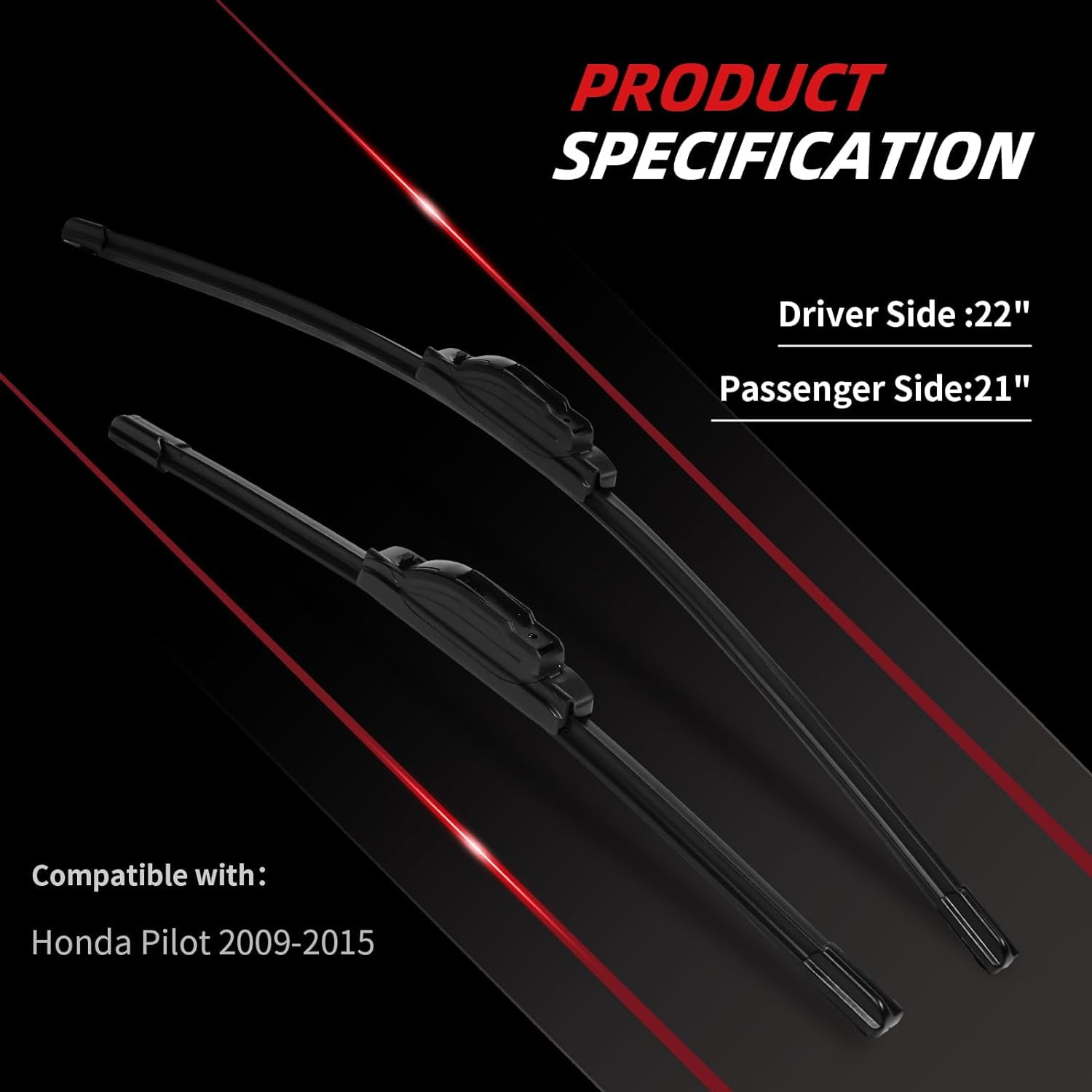 Premium Windshield Wiper Blades Replacement For Honda Pilot 20092015