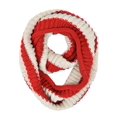 thumbnail image 1 of Premium Winter Knit Striped Infinity Loop Circle Scarf, 1 of 4