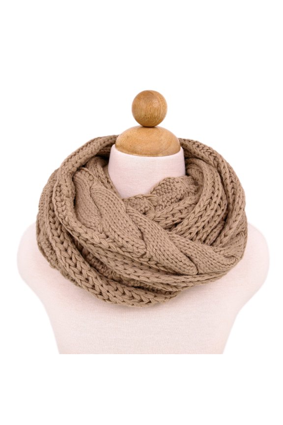 Premium Winter Twist Knit Warm Infinity Circle Scarf