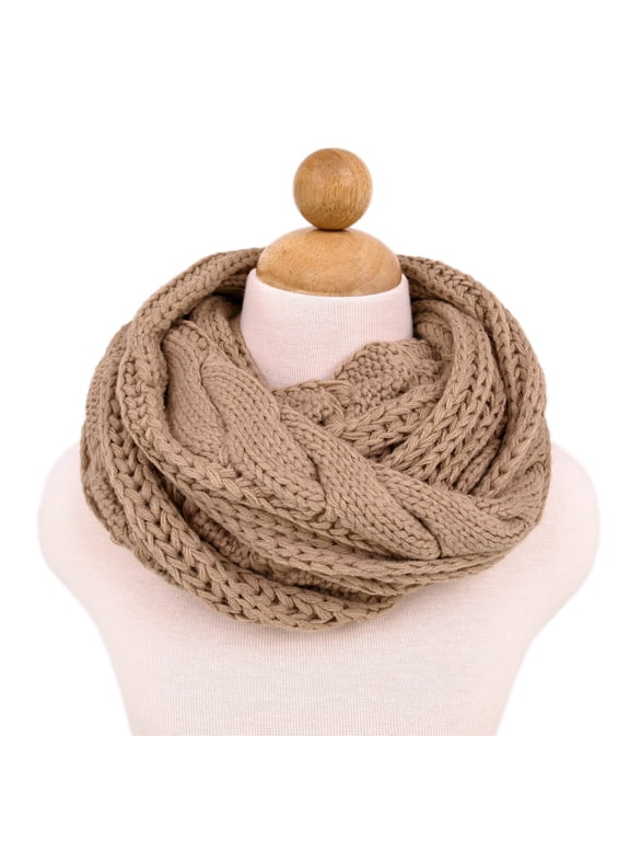 Premium Winter Twist Knit Warm Infinity Circle Scarf