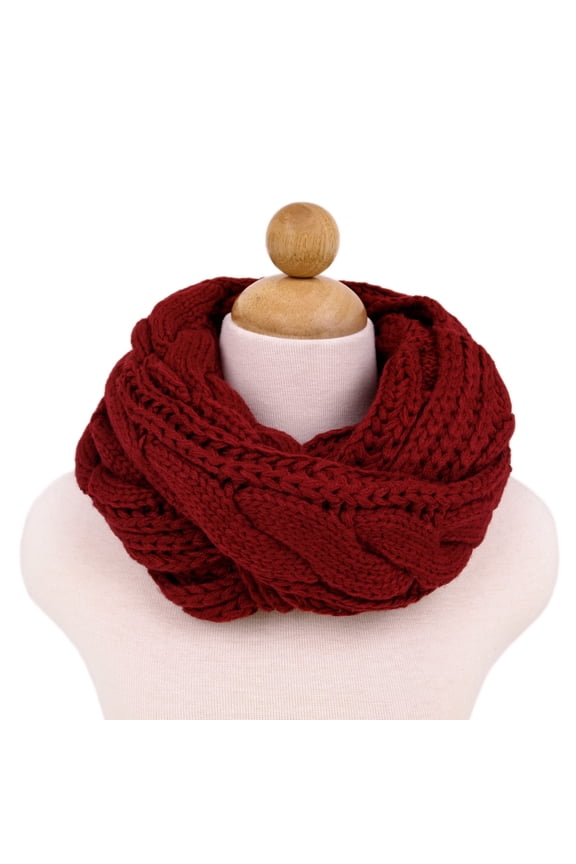 Premium Winter Twist Knit Warm Infinity Circle Scarf