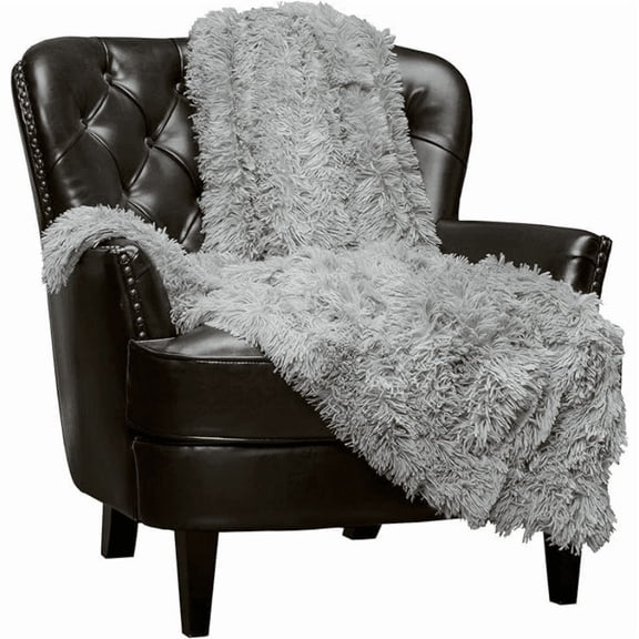 Premium Wolf Faux Long Fur Throw Blanket - Soft, Fuzzy Throw Blanket - for Bed o